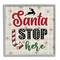 Stupell Industries Santa Stop Here Retro Holiday Framed Giclee Art